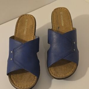 Naturalizer Blue Cross Strap Mules